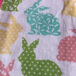 T-Fal cheerful assorted bunny print all cotton set of two dish towels NWT